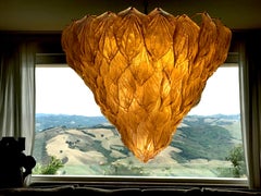 Modern Italian Ice Color Murano Glass Polar Chandelier, 1970s