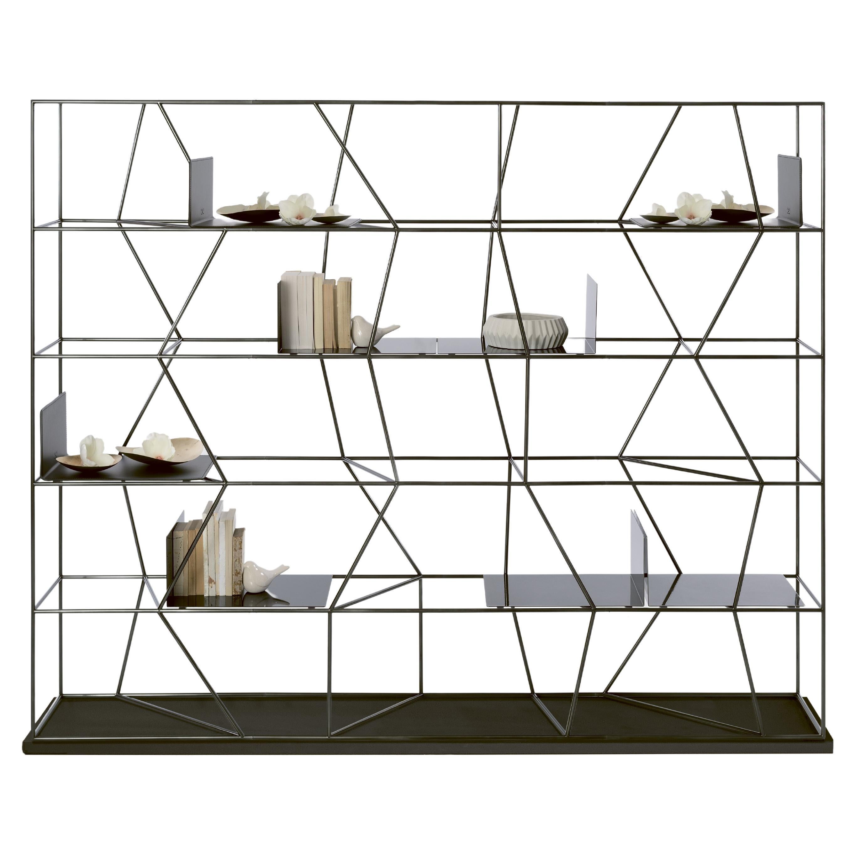 Modern Italian Lacquered Metal Bookcase from Bontempi Collection