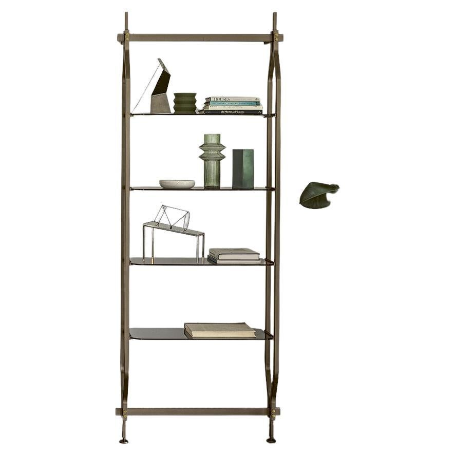 Modern Italian Lacquered Metal Bookcase Structure from Bontempi Collection For Sale