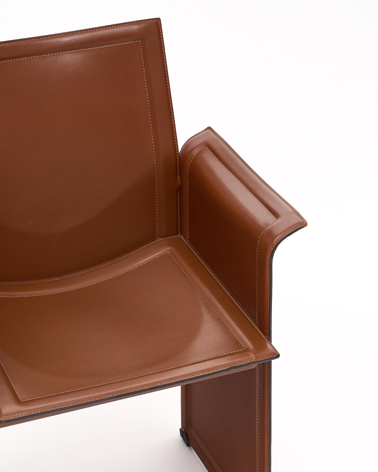 Late 20th Century Modern Italian Leather Armchairs by Matteo Grassi