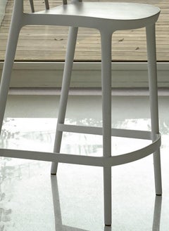 Modern Italian Light Grey Polypropylene Stool from Bontempi Collection