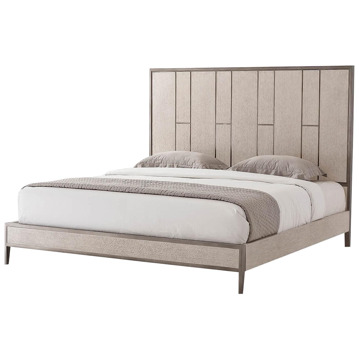 Modern Italian Light Oak Bed