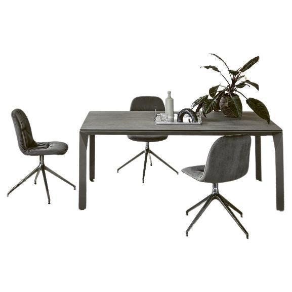 Modern Italian Metal and Marble Extendible Table from Bontempi Casa Collection For Sale