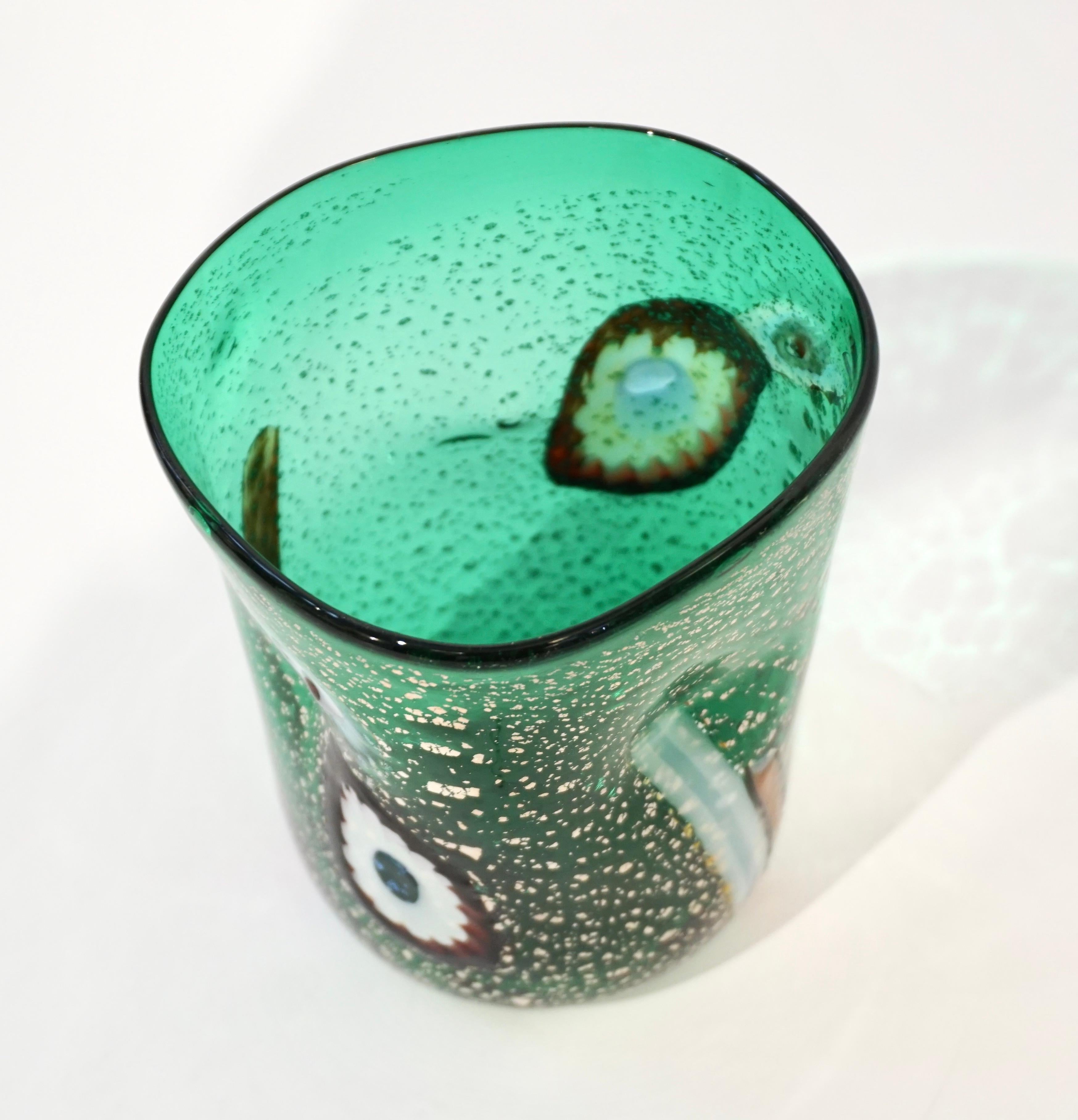 Modern Italian Multicolor Blown Murano Glass Set of 6 Drinking Tumblers Cups 5