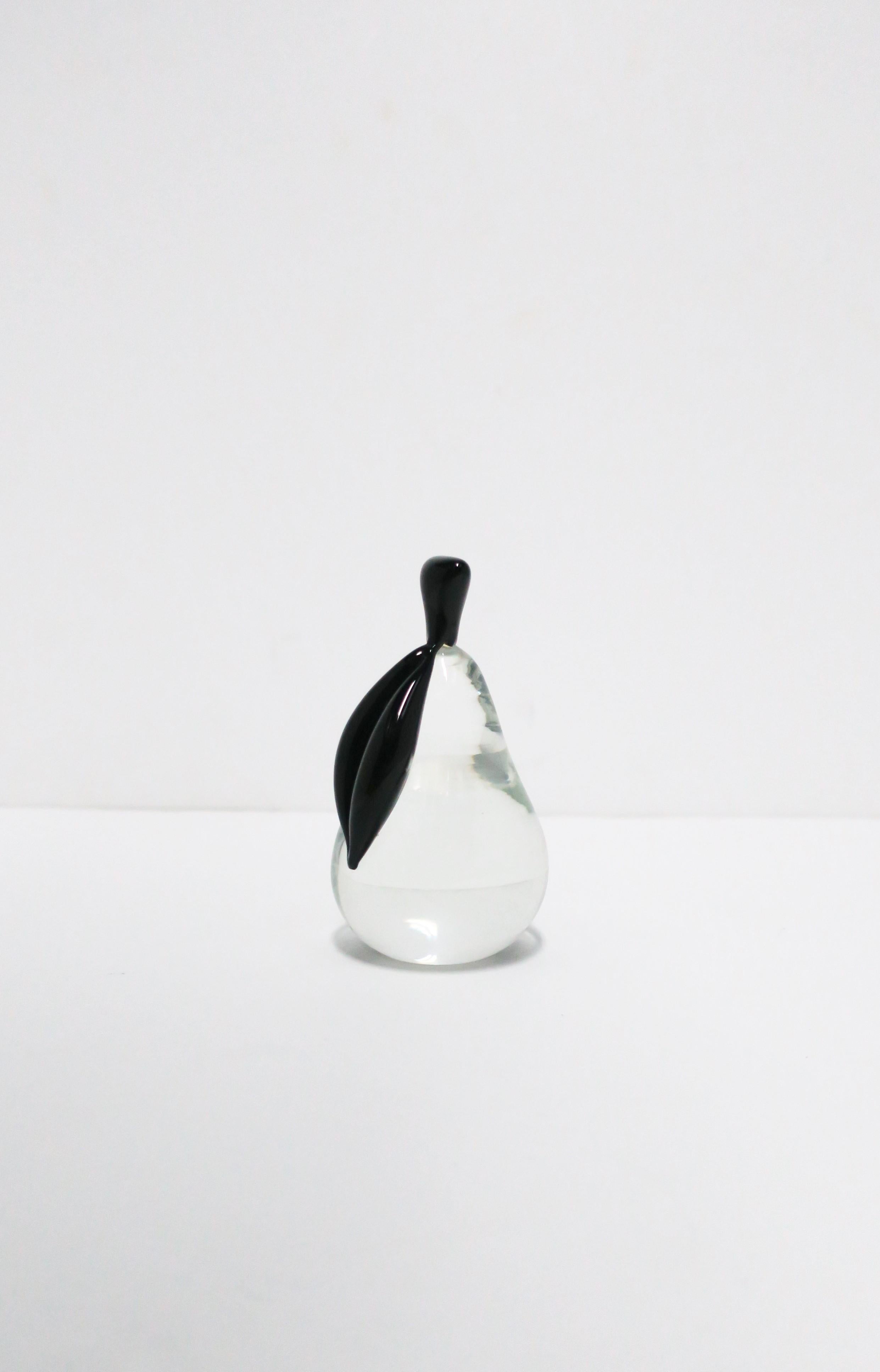 Mid-Century Modern Italian Modern Murano Art Glass Pear Fruit Sculpture by Archimede Seguso