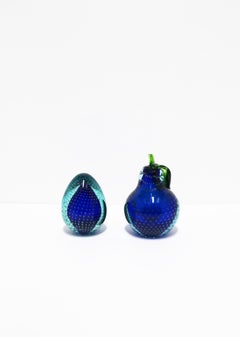 Italian Murano Art Glass Fruit Bookends Decorative Objects, Pair