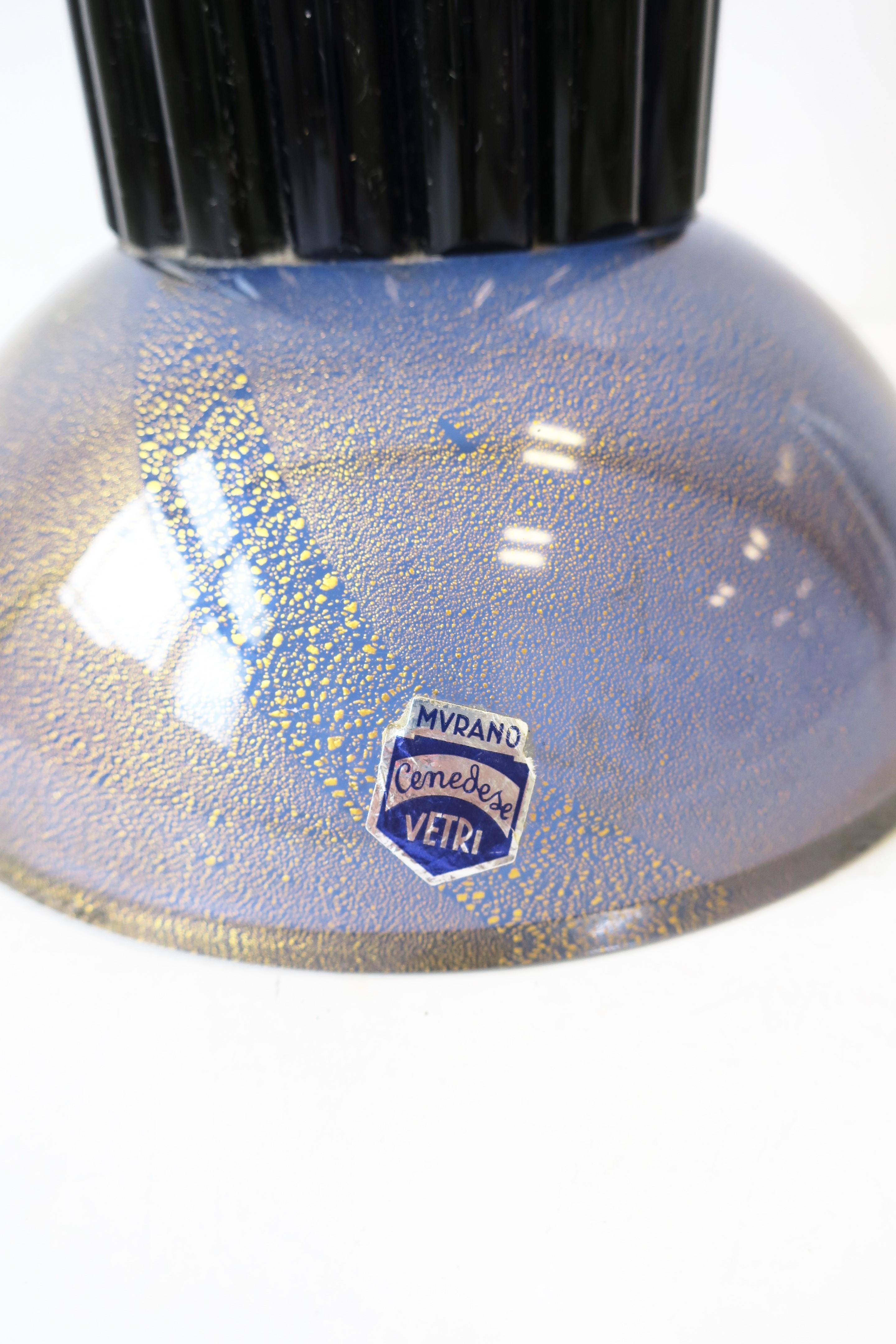 Moderner italienischer Murano-Kerzenständer-Tisch oder Boden aus blauem Torchiere-Muranoglas, groß im Angebot 6