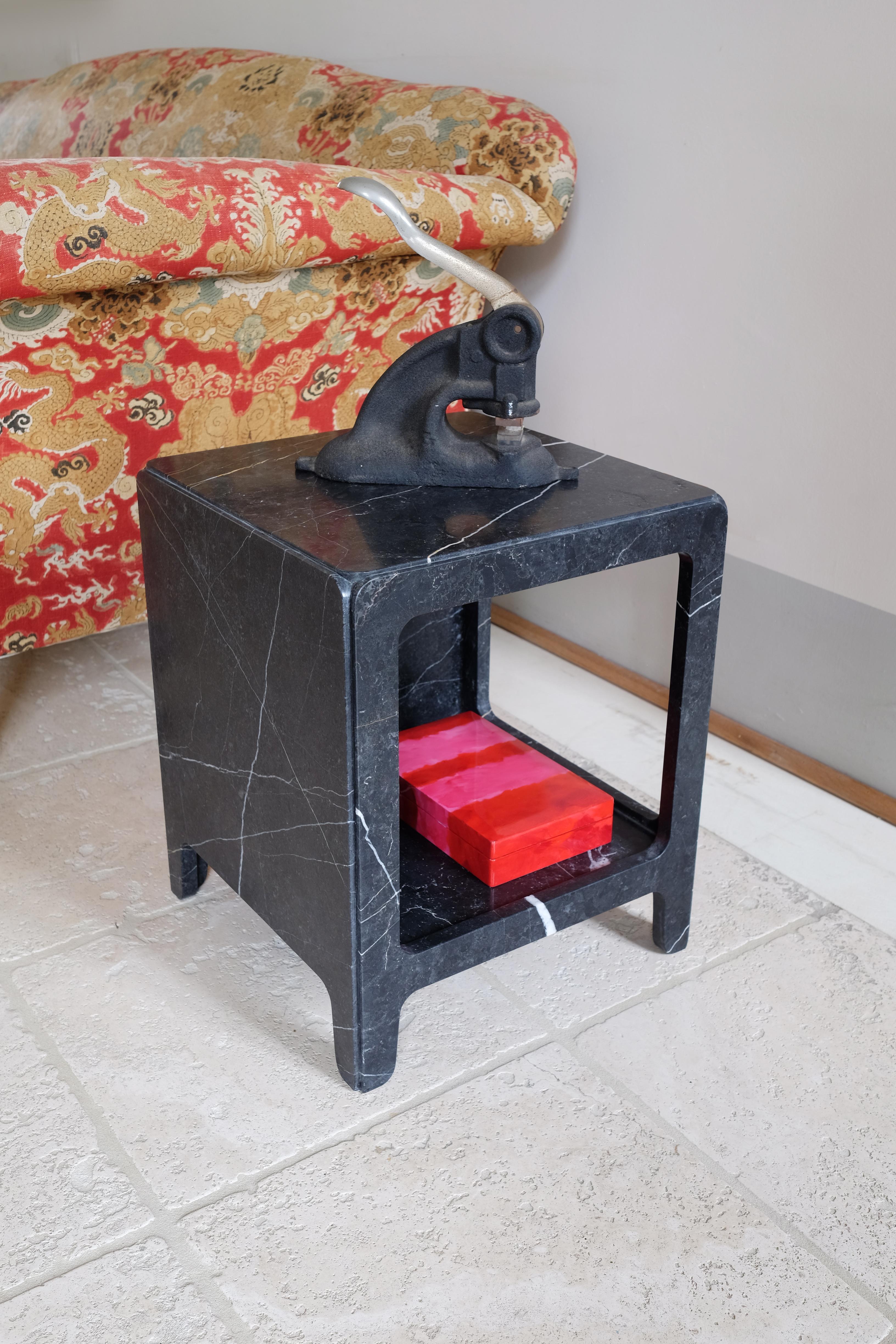 Marble Modern Italian New Saint Laurent marble night stand For Sale