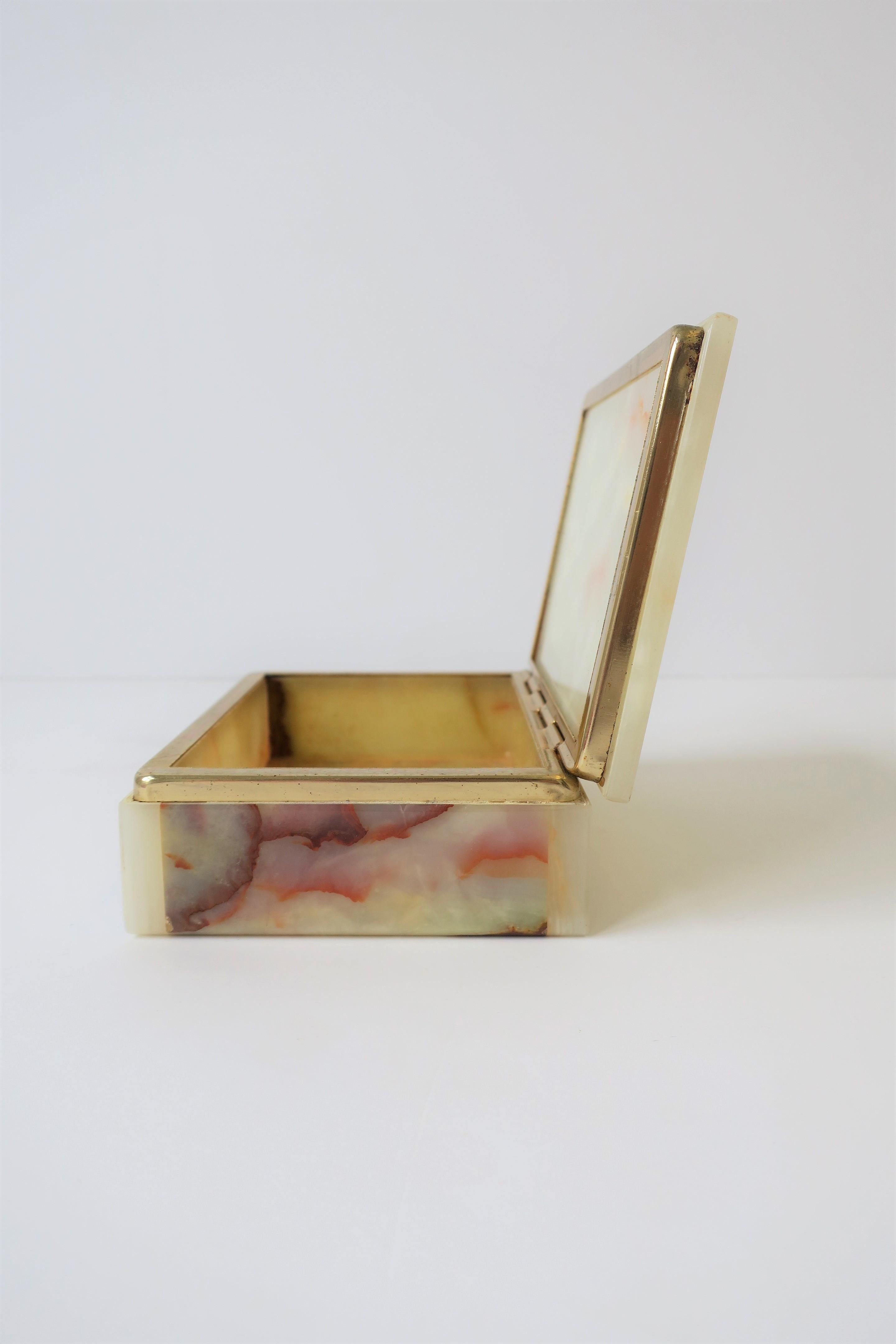 Modern Italian Onyx Marble Jewelry Box 5
