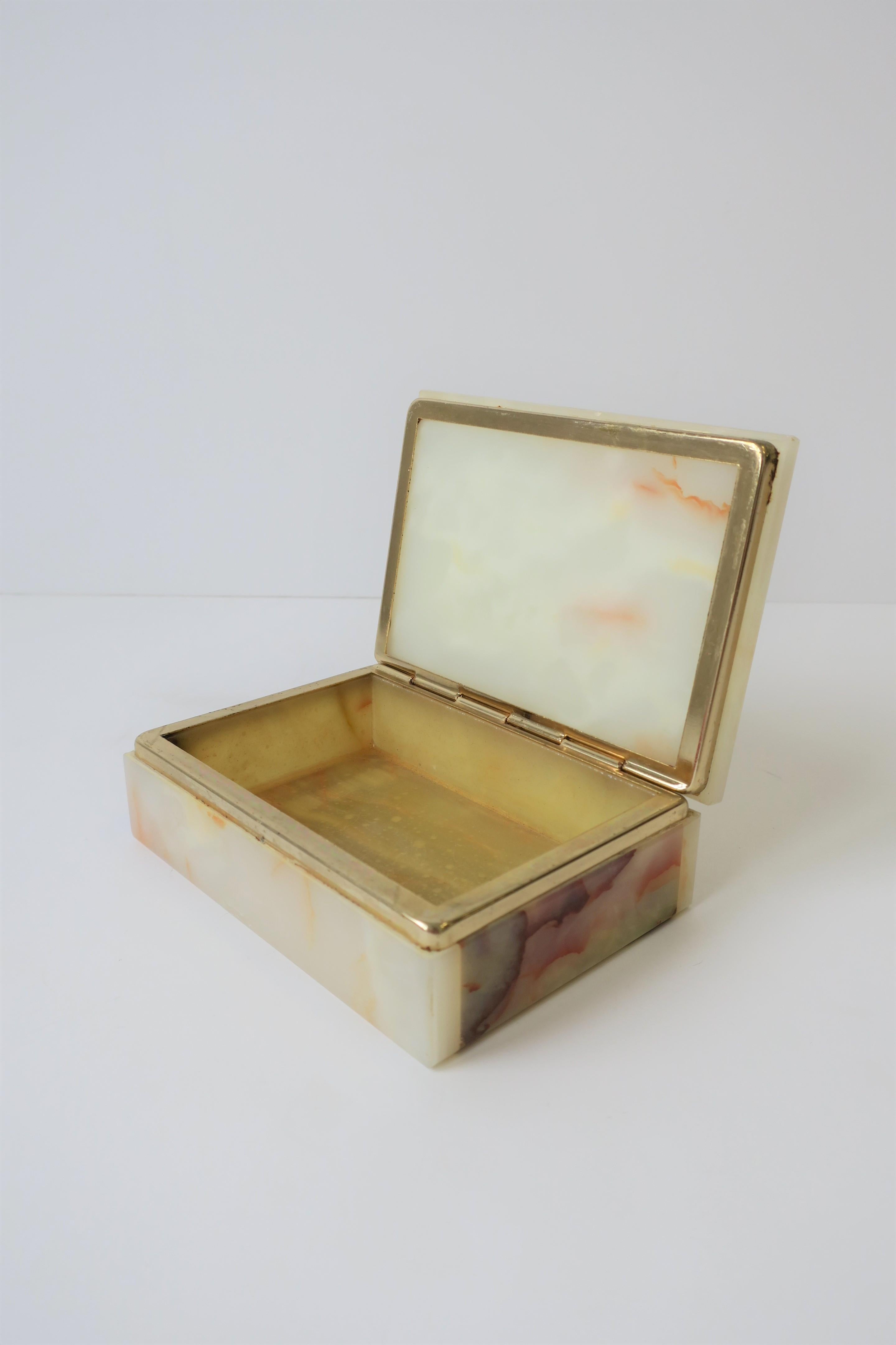 Modern Italian Onyx Marble Jewelry Box 6