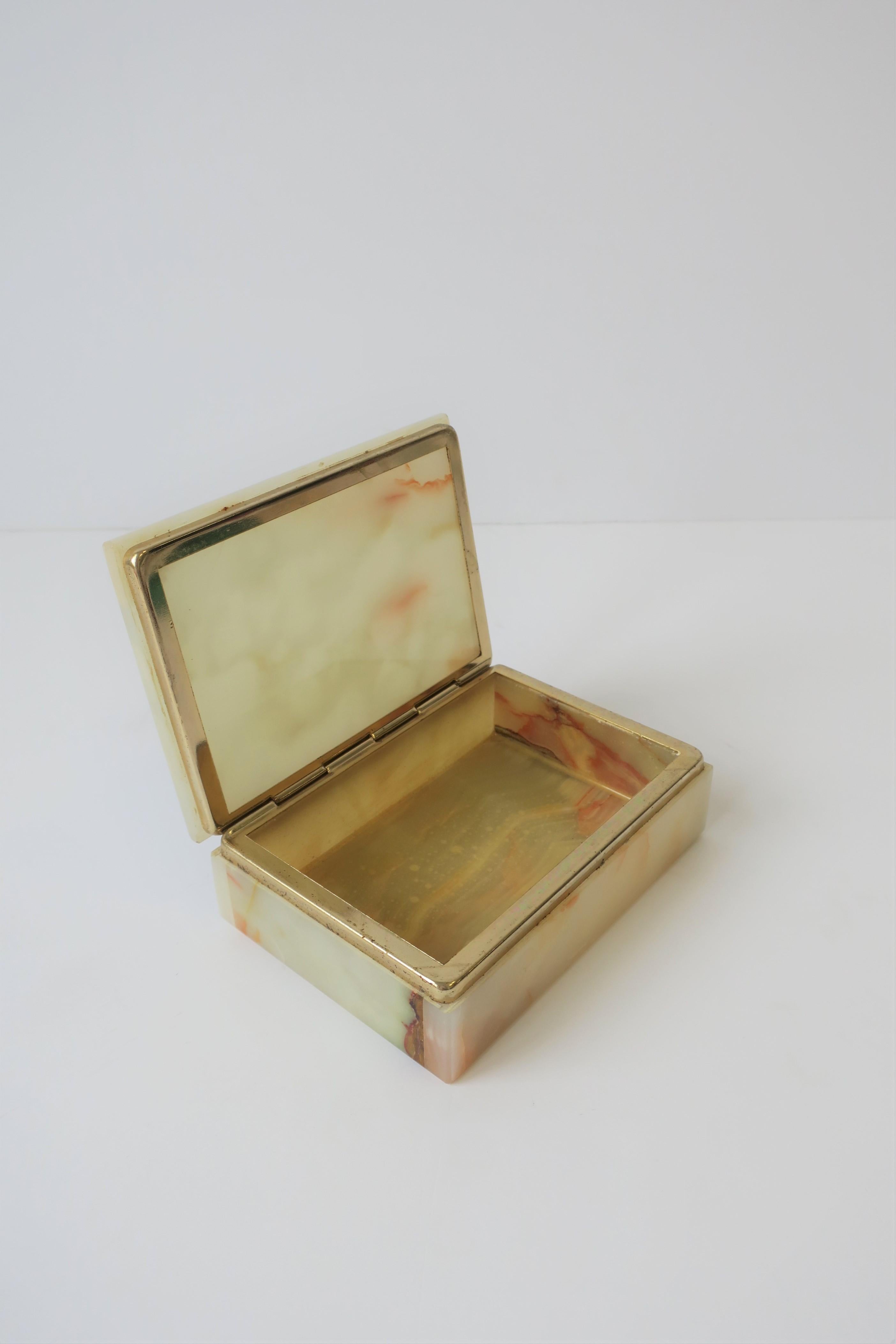 Modern Italian Onyx Marble Jewelry Box 8