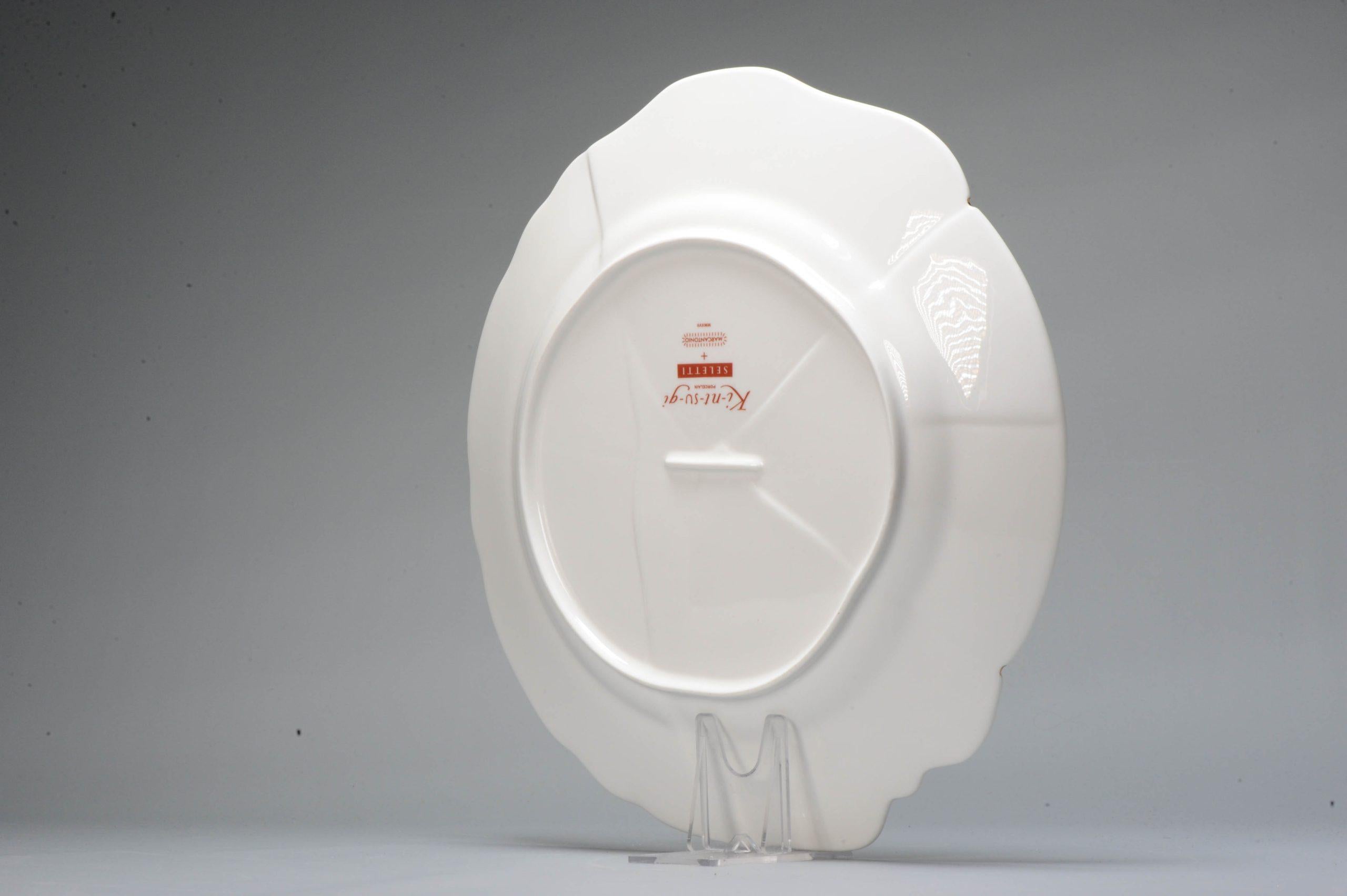 Modern Italian Porcelain Plate European Seletti Japanese Kintsugi Repair For Sale 3