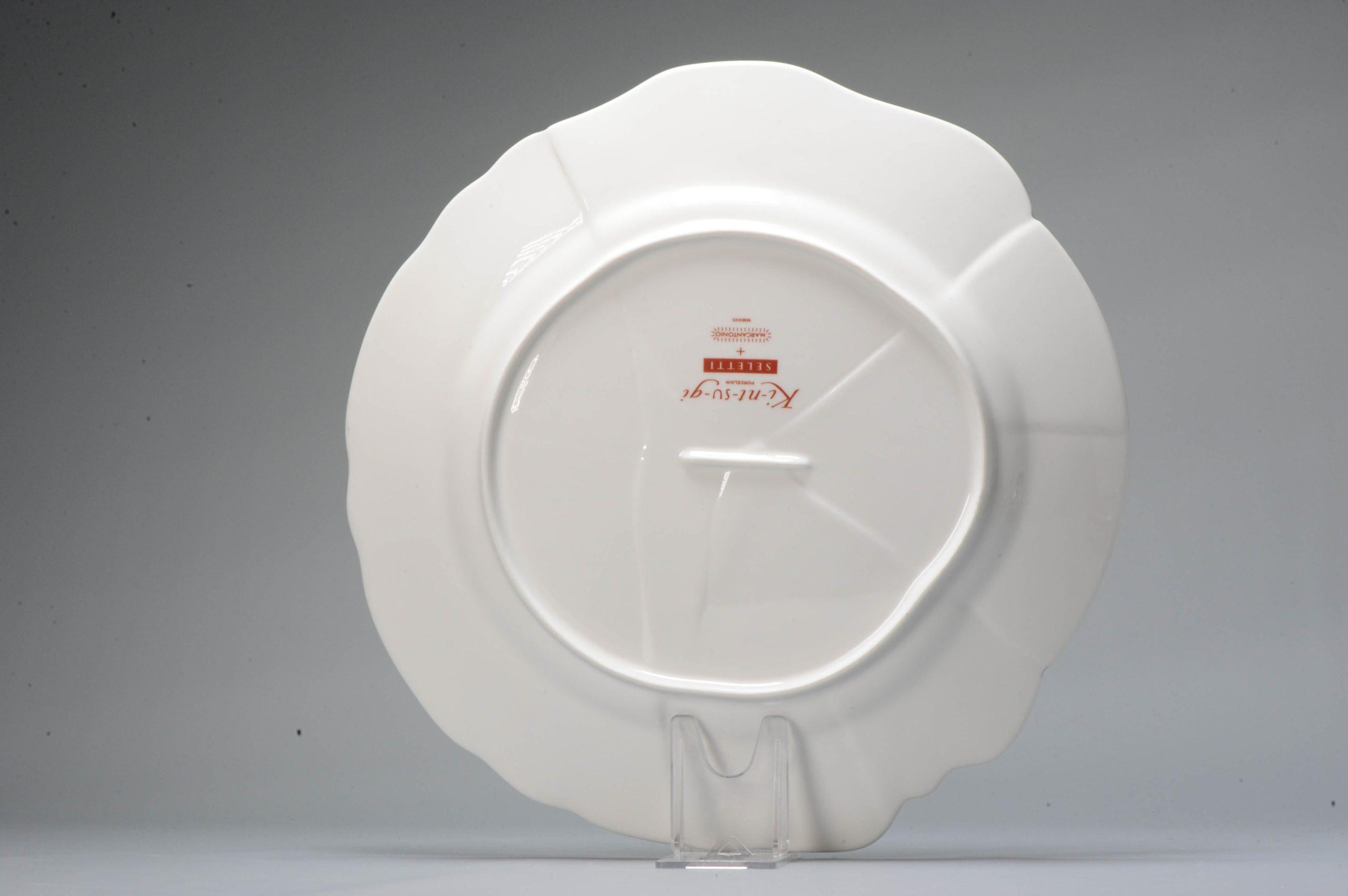 Modern Italian Porcelain Plate European Seletti Japanese Kintsugi Repair For Sale 1