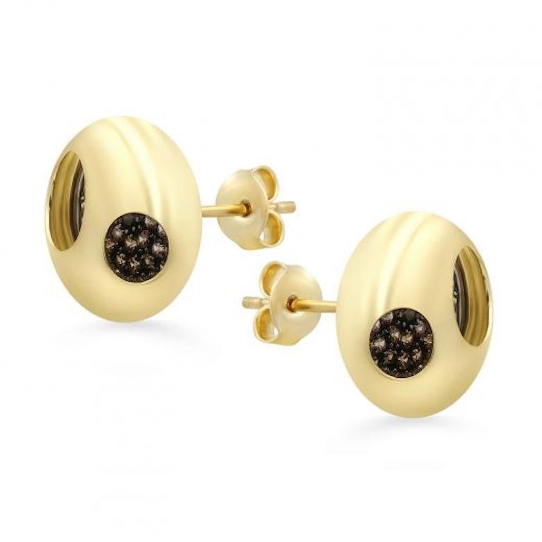 The Moderns Italian Rococo Style Yellow Gold Statement Stud Earrings for Her Neuf - En vente à Montreux, CH