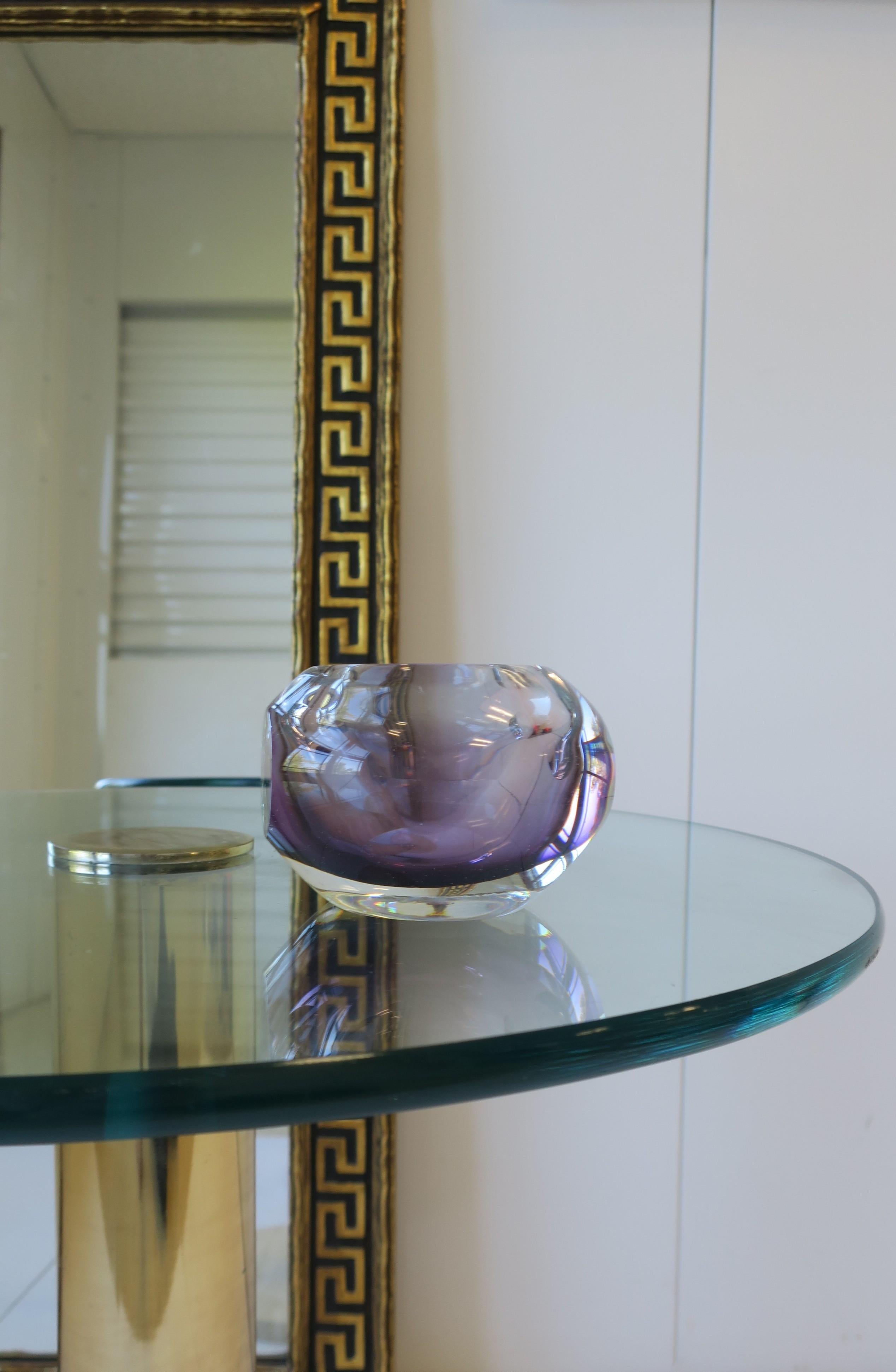 Modern Italian Round Brass, Glass and Marble Side Table by Pace, circa 1970s 13