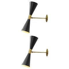 Grande applique italienne moderne Diabolos Tuba en style Stilnovo ML136