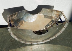 Giuliano Malimpensa Centro de mesa moderno de plata italiana "Dondolo" para Mesa