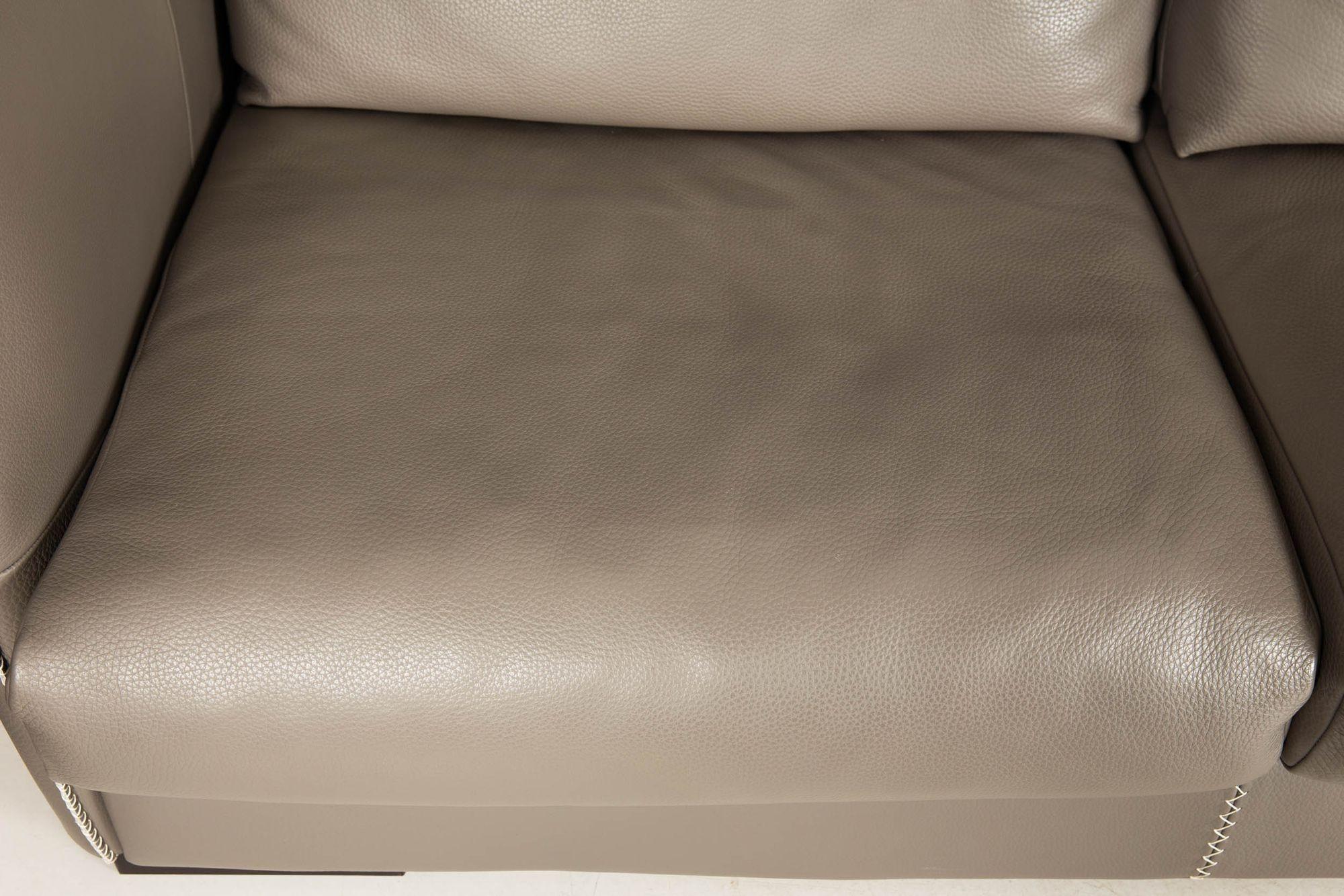 Modern Italian Stitched Leather “Alfred” Sofa by Gamma Arredamenti For Sale 7