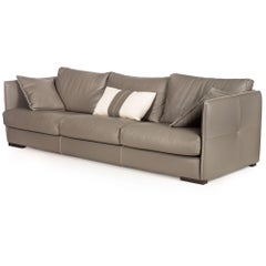 Modern Italian Stitched Leather “Alfred” Sofa by Gamma Arredamenti