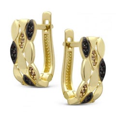 Modern Italian Style Yellow Gold Zirconia Ring for Her