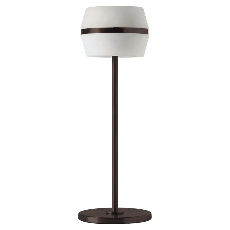 Modern Italian Table Lamp "Tommy Wireless", Light Bronze For Sale at