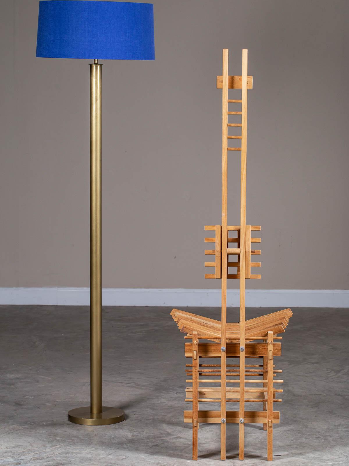 Modern Italian Tall Beech Anacleto Spazzapan Chair, circa 1996 For Sale 2