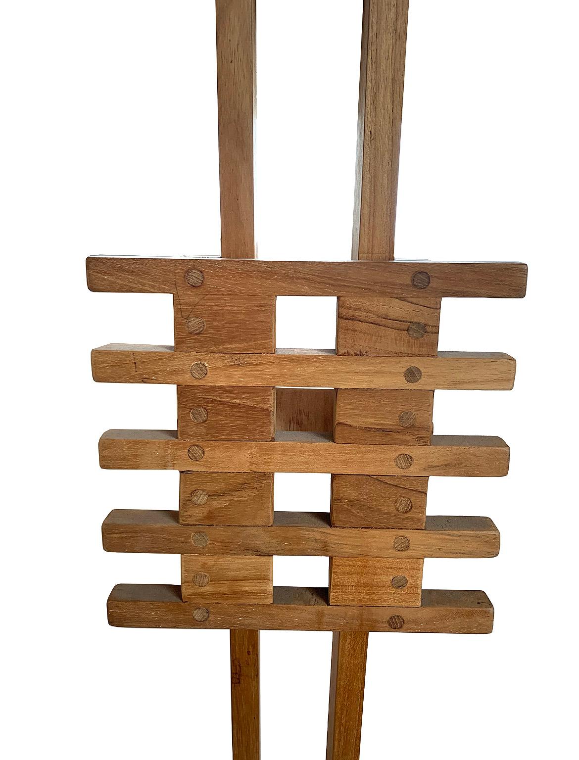Modern Italian Tall Beech Anacleto Spazzapan Chairs, Pair 6