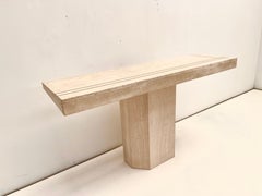 Modern Italian travertine console table