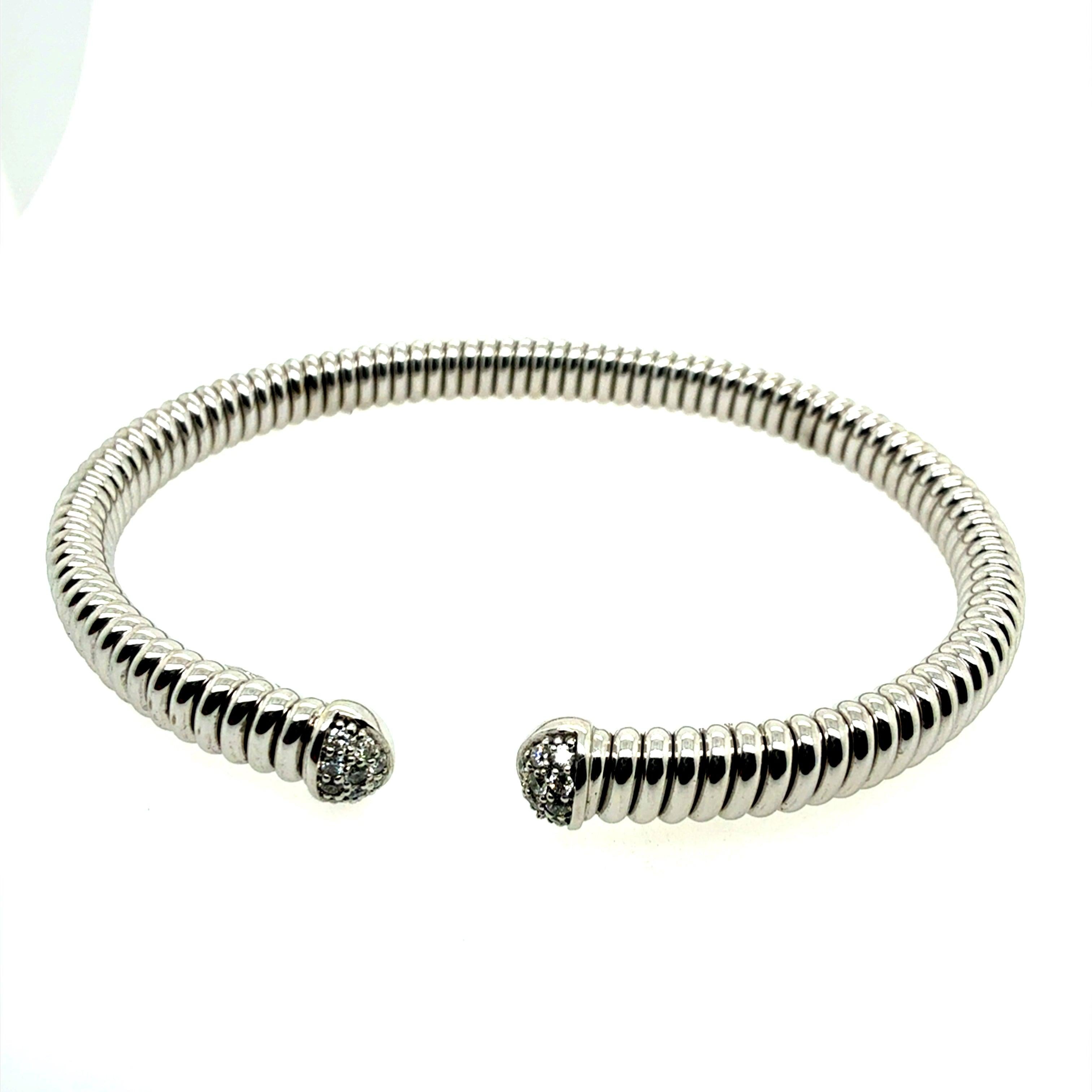 Modernes italienisches Dreifarbenarmband aus 18 Karat Gold mit 0,75 Karat Naturdiamanten von HERCO im Zustand „Gut“ im Angebot in Los Angeles, CA