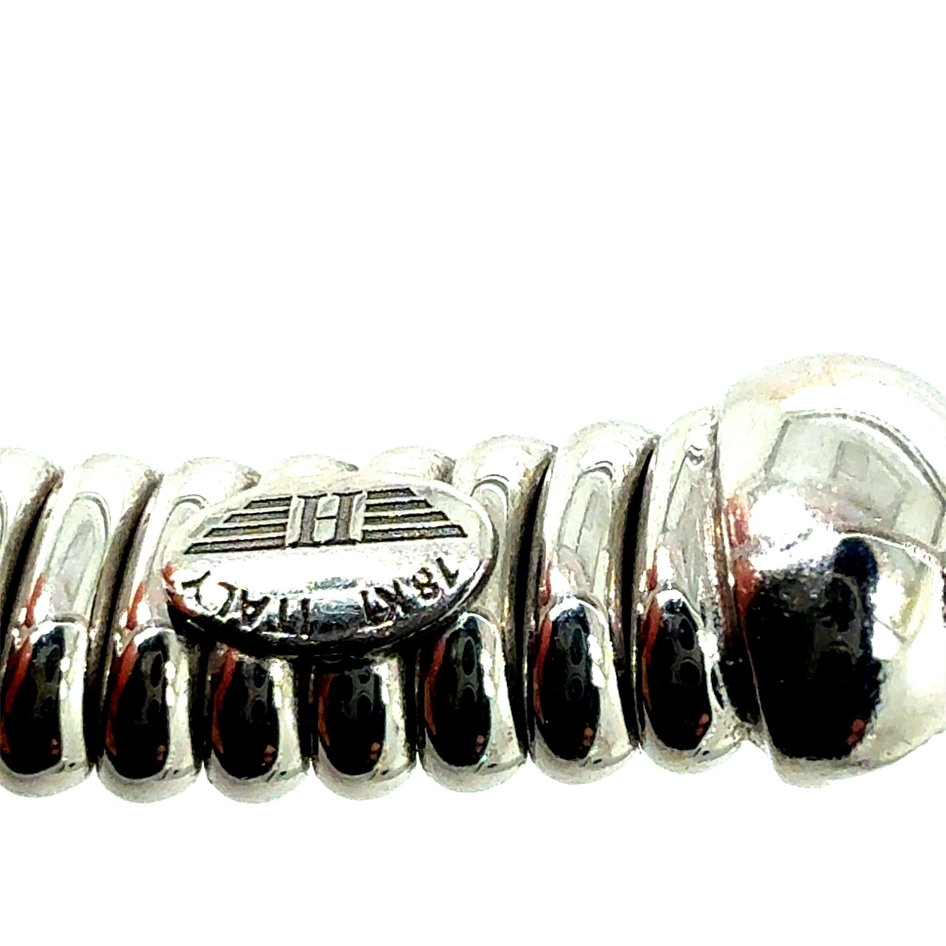 De las mujeres Moderna pulsera italiana tricolor de oro de 18 quilates con diamantes naturales de 0,75 ct by HERCO en venta