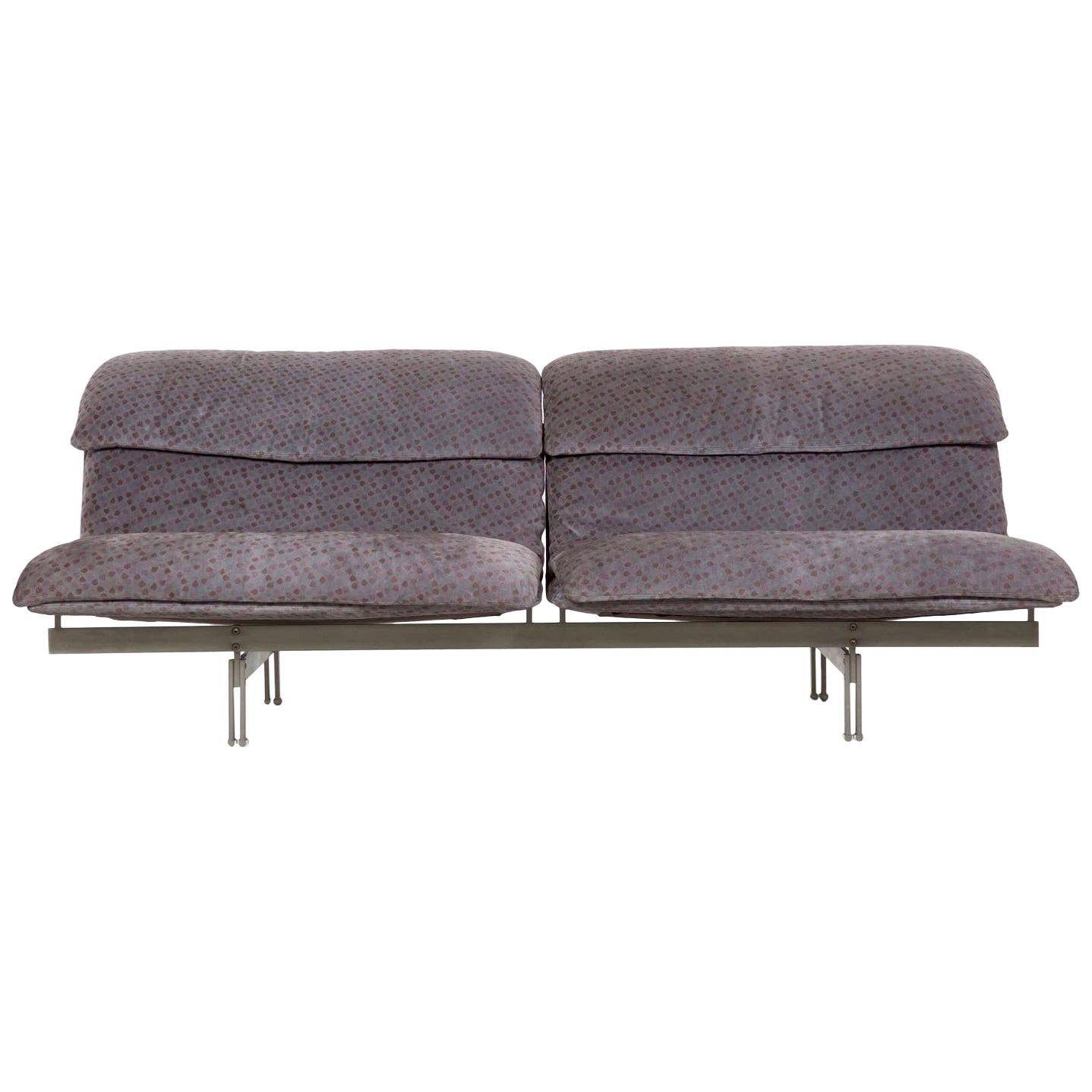 Modern Italian Two-Seat Sofa "Wave" by Giovanni Offredi for Saporiti circa 1970s