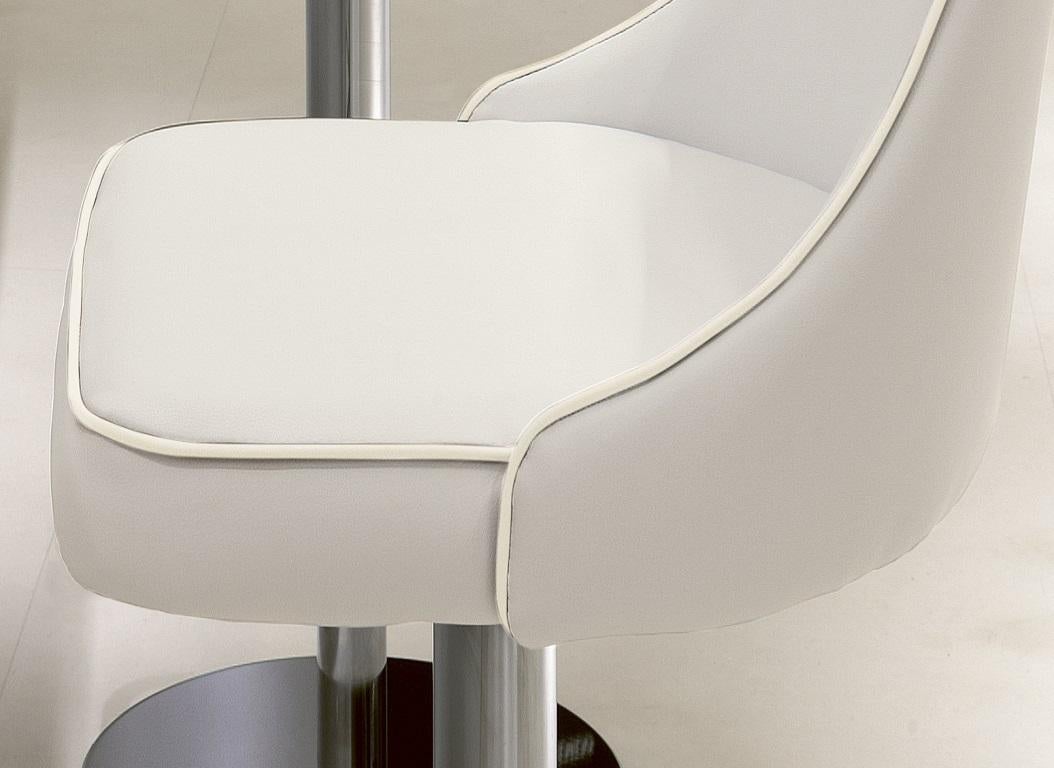 International Style Modern Italian Swivel Upholstered Stool from Bontempi Casa Collection For Sale
