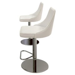 Modern Italian Swivel Upholstered Stool from Bontempi Casa Collection