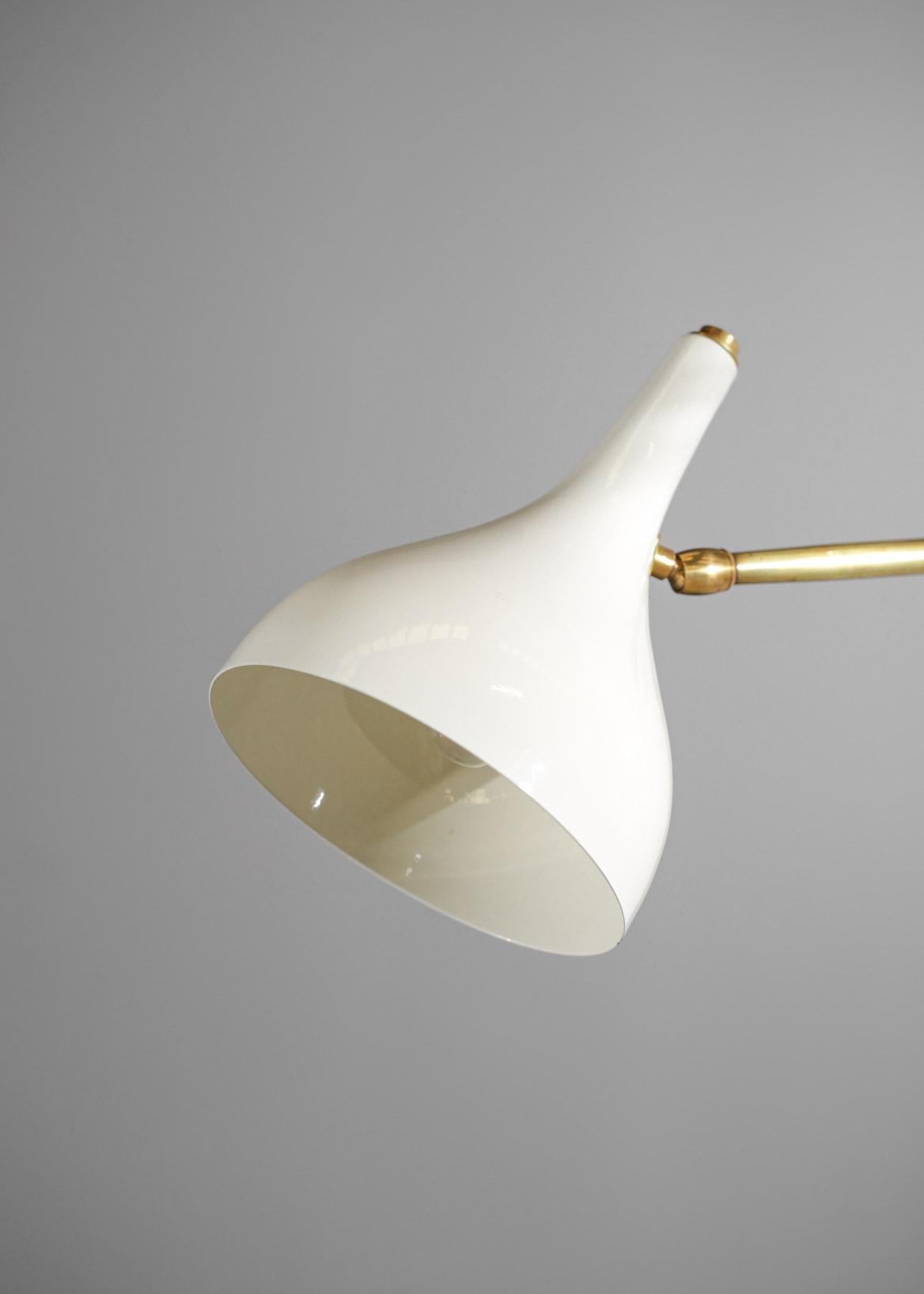 Modern Italian Wall Lamp 3 Arms Vintage Style Brass, VF103 2