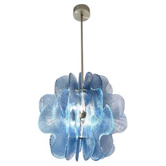 Reeded Glass Chandeliers and Pendants