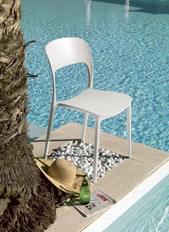 Modern Italian White Polypropylene Chair from Bontempi Collection