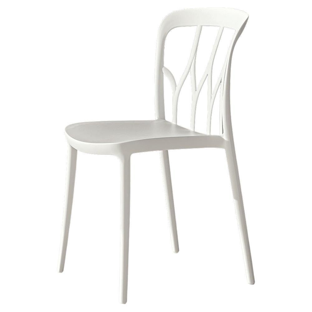 Chaise moderne italienne en polypropylène blanc de la collection Bontempi