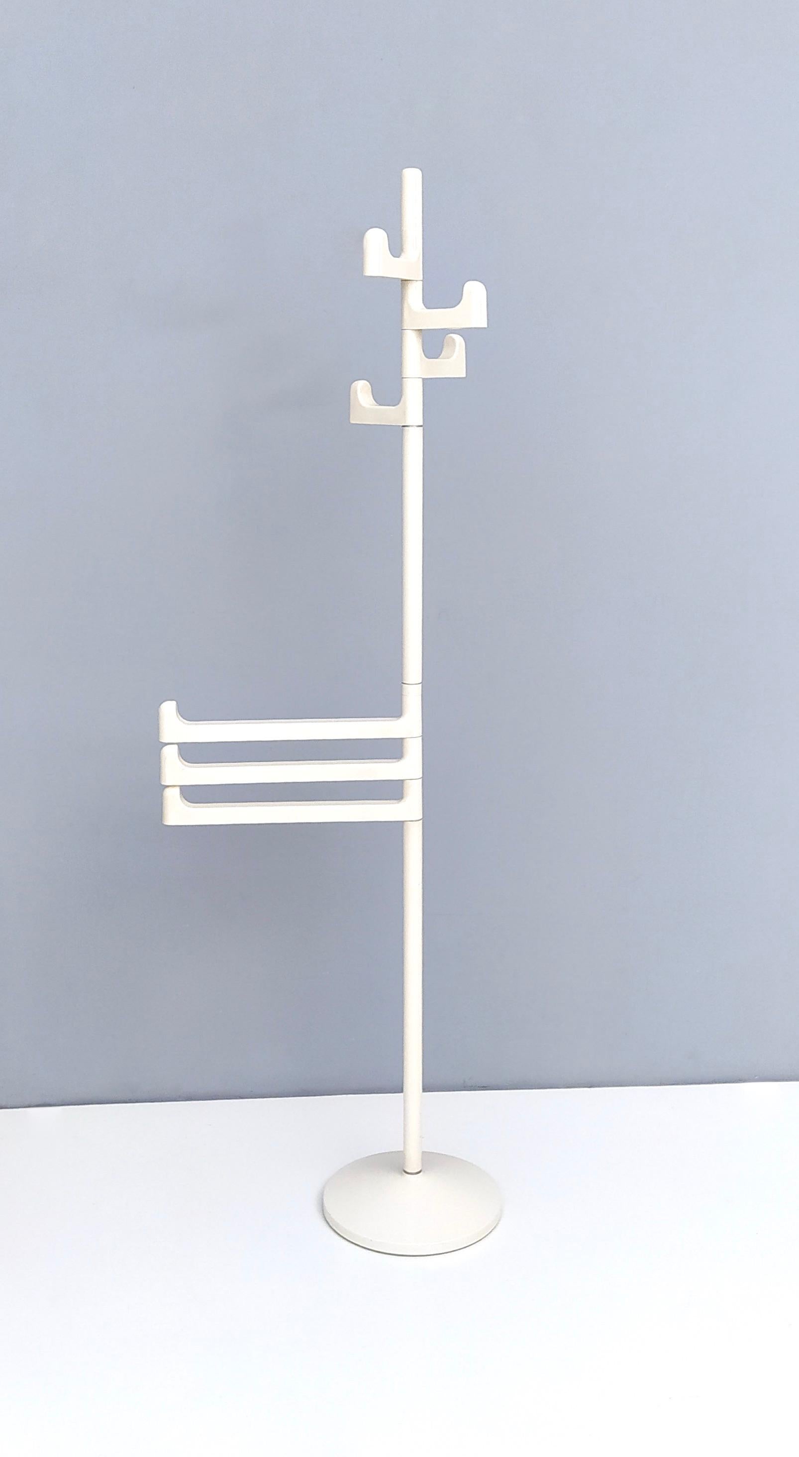 Post-Modern Postmodern Italian White Towel or Coat Rack by Makio Hasuike for Gedy, Italy