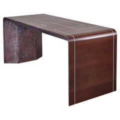 Modern Italian Writing Desk "Now And Then" in Walnut & Maple by Ivan Paradisi