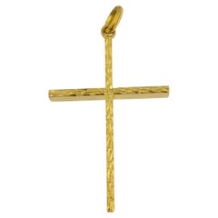 Modern Italian Yellow Gold Cross