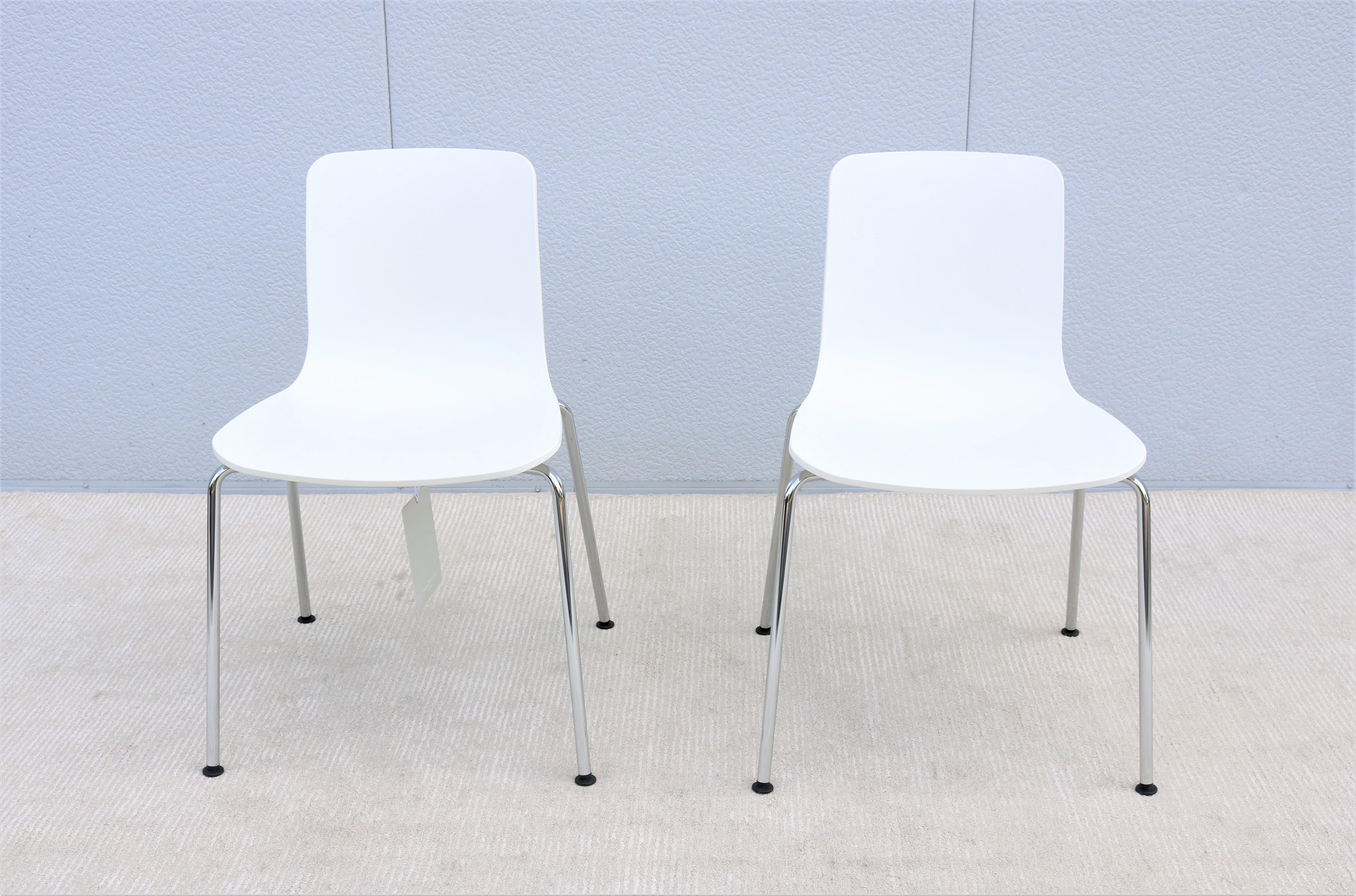 Modern Italy Jasper Morrison for Vitra HAL Tube Stackable Dining Chairs - a Pair For Sale 3