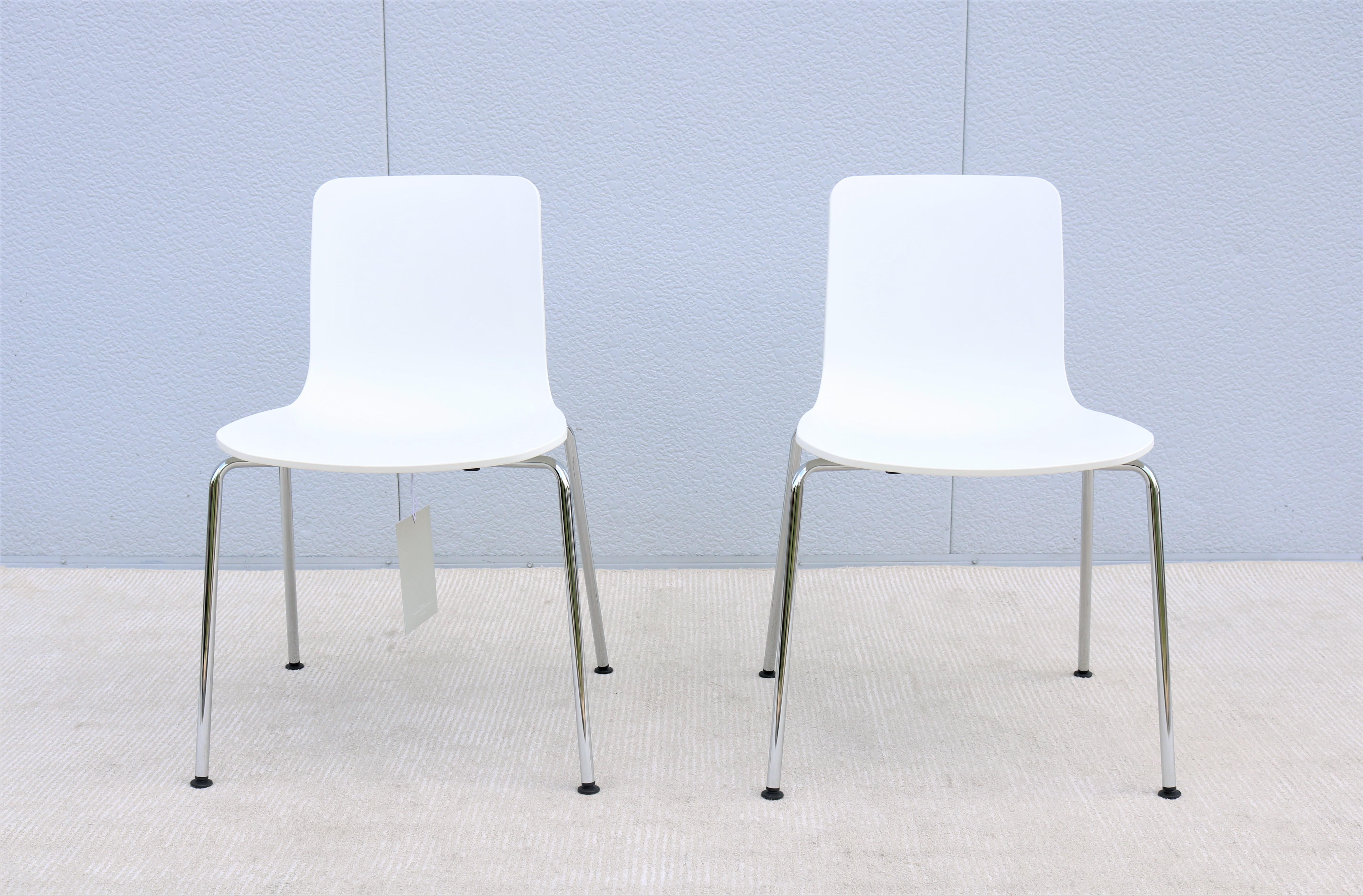 Modern Italy Jasper Morrison for Vitra HAL Tube Stackable Dining Chairs - a Pair For Sale 4