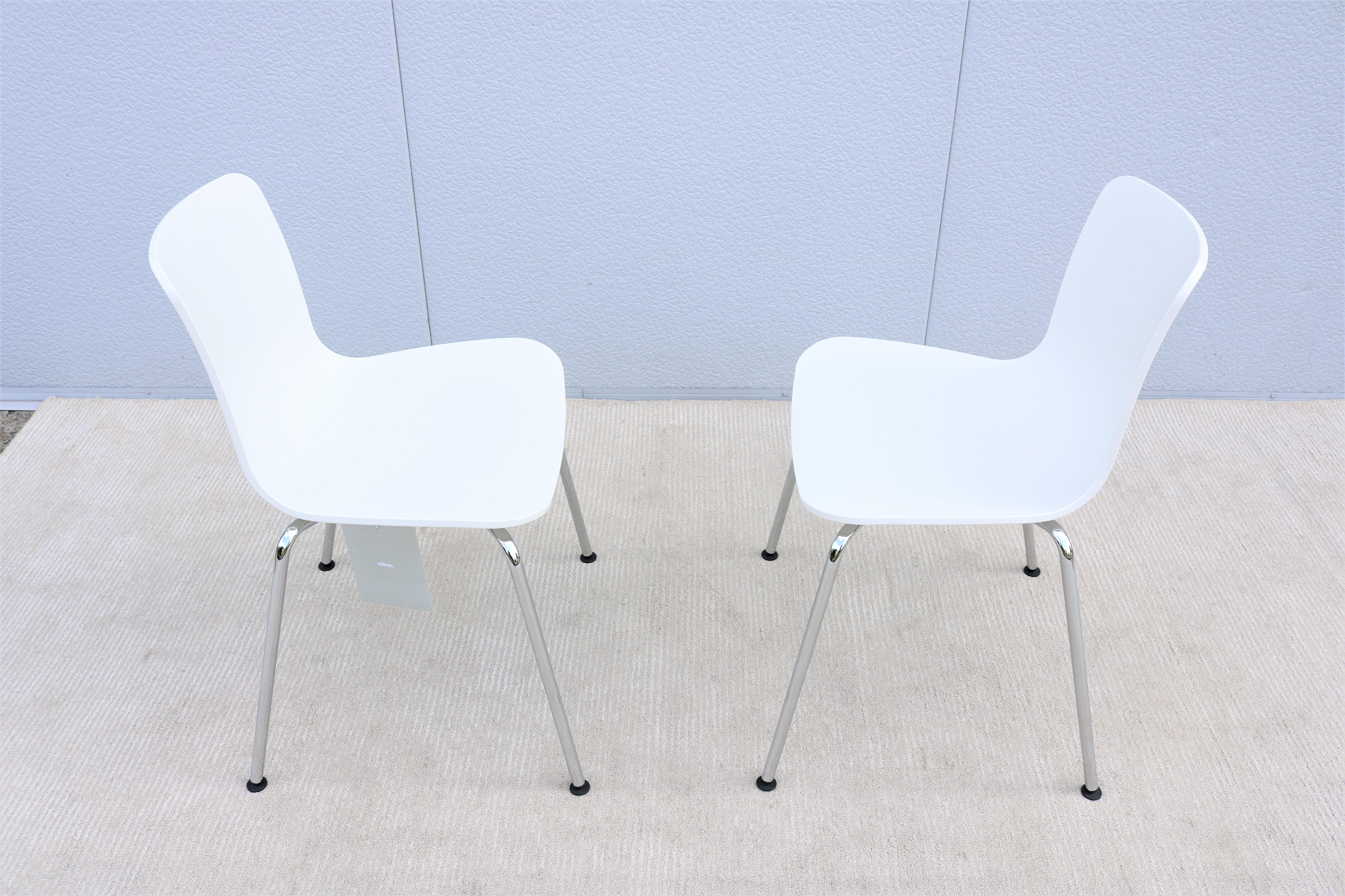Modern Italy Jasper Morrison for Vitra HAL Tube Stackable Dining Chairs - a Pair For Sale 5