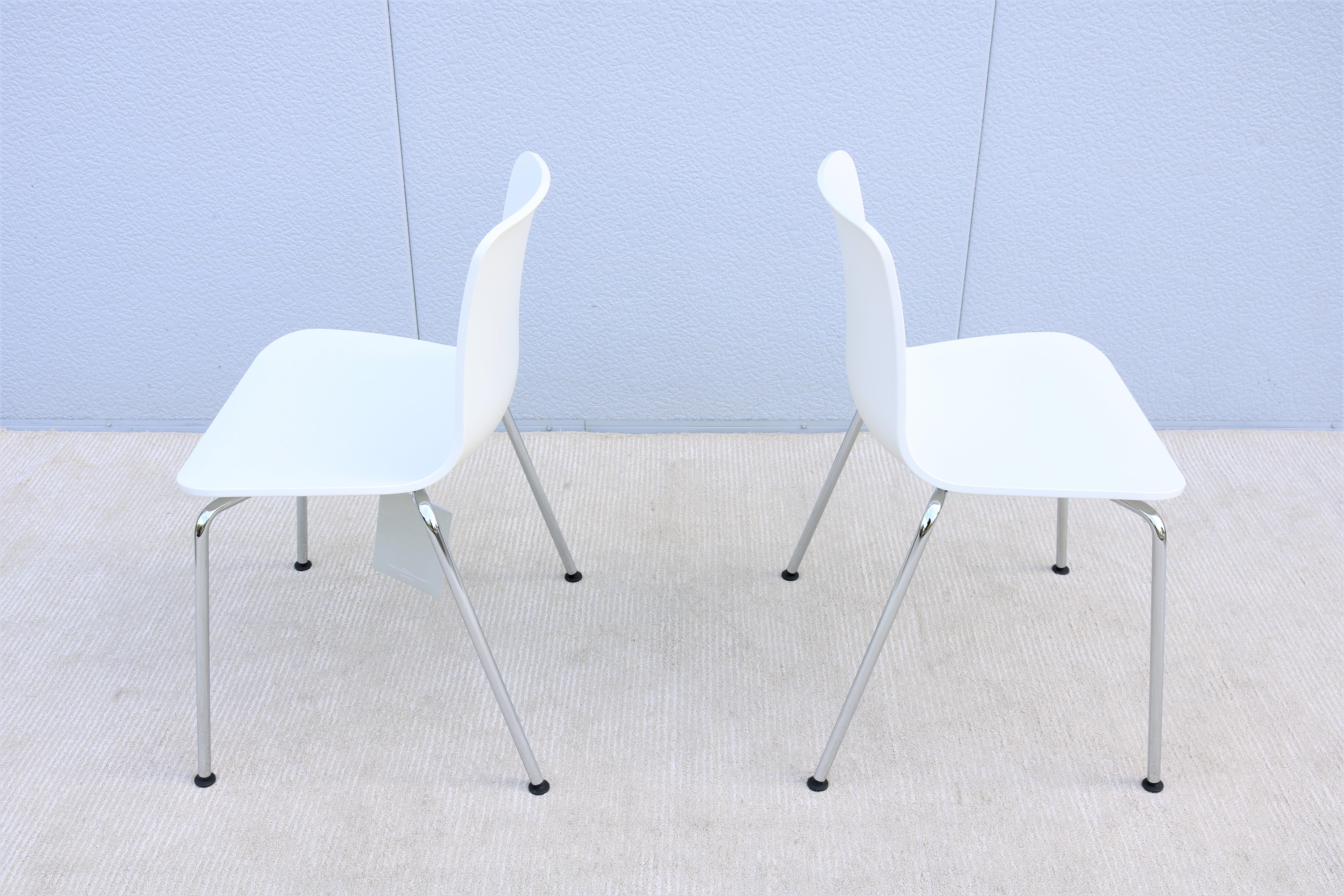 Modern Italy Jasper Morrison for Vitra HAL Tube Stackable Dining Chairs - a Pair For Sale 10