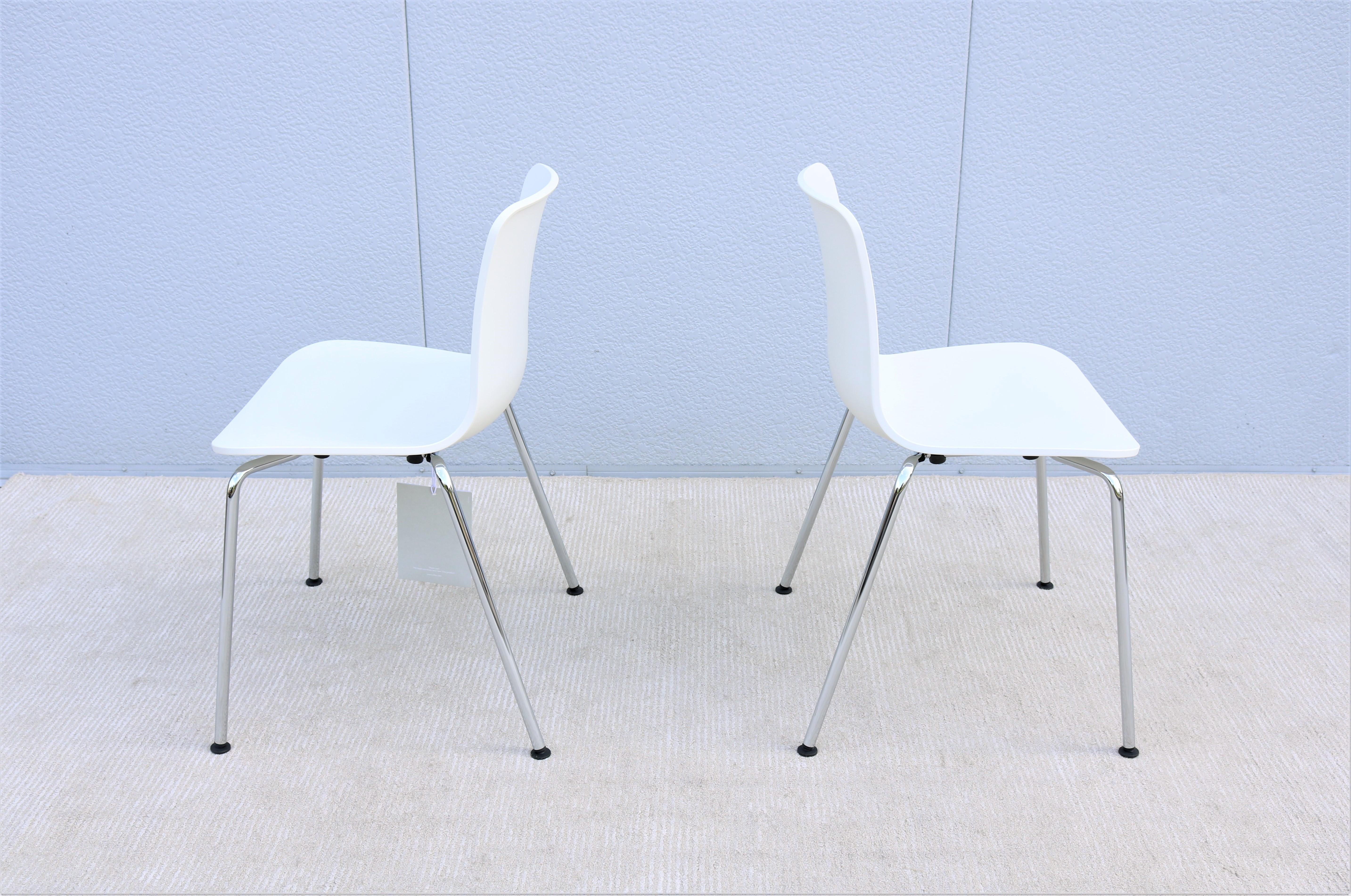 Modern Italy Jasper Morrison for Vitra HAL Tube Stackable Dining Chairs - a Pair For Sale 11