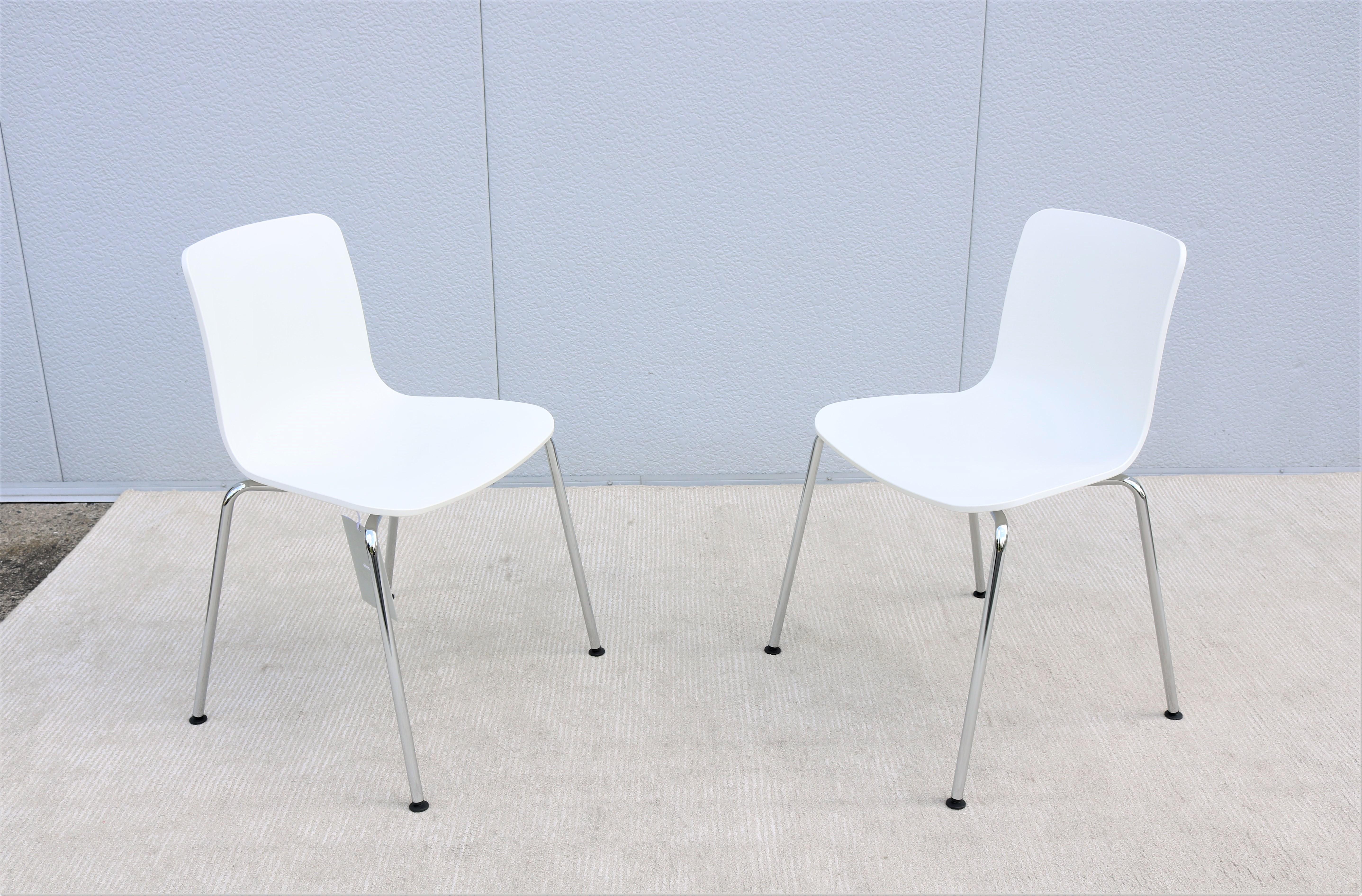 Modern Italy Jasper Morrison for Vitra HAL Tube Stackable Dining Chairs - a Pair In New Condition For Sale In Secaucus, NJ