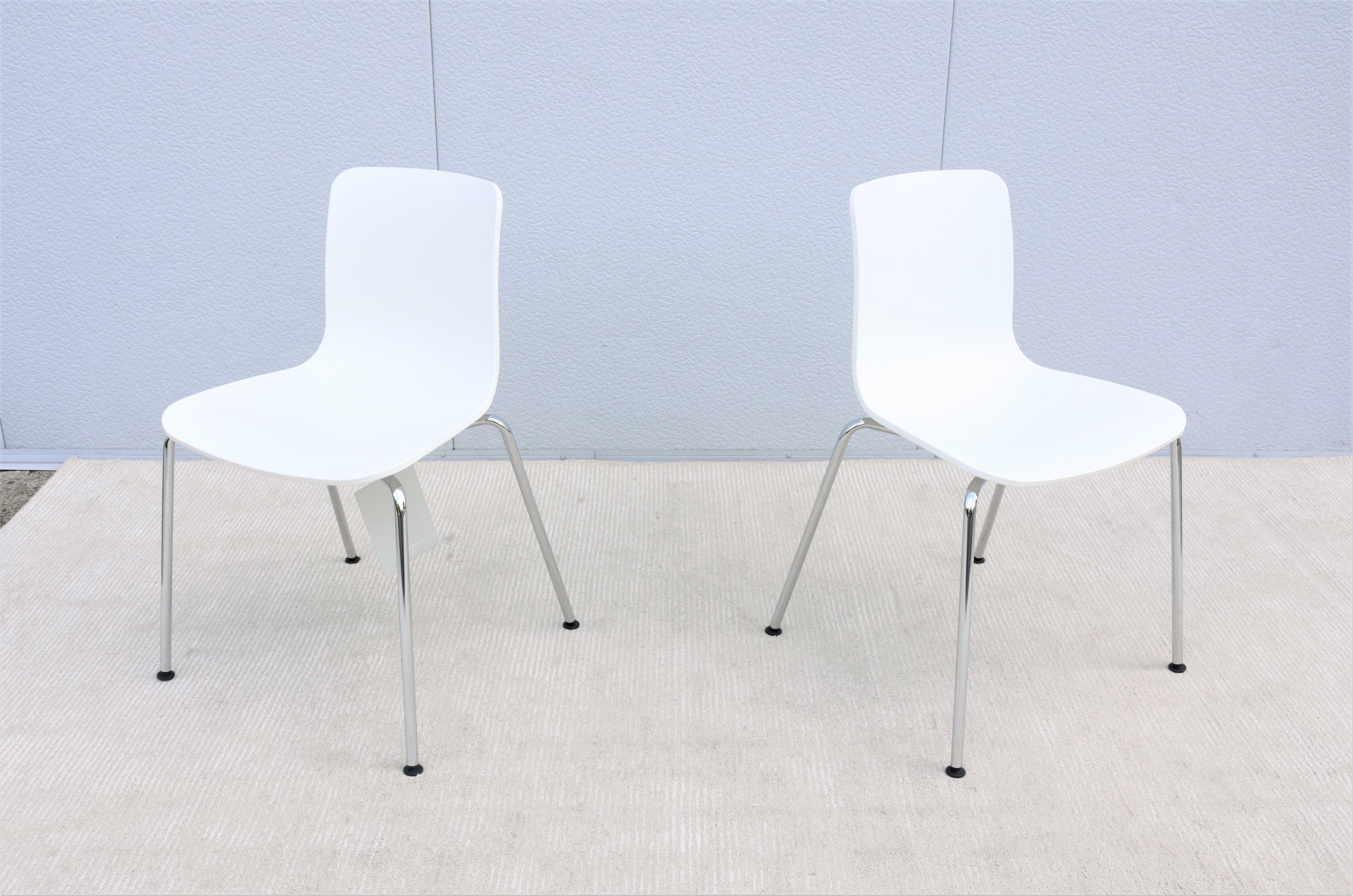 Contemporary Modern Italy Jasper Morrison for Vitra HAL Tube Stackable Dining Chairs - a Pair For Sale