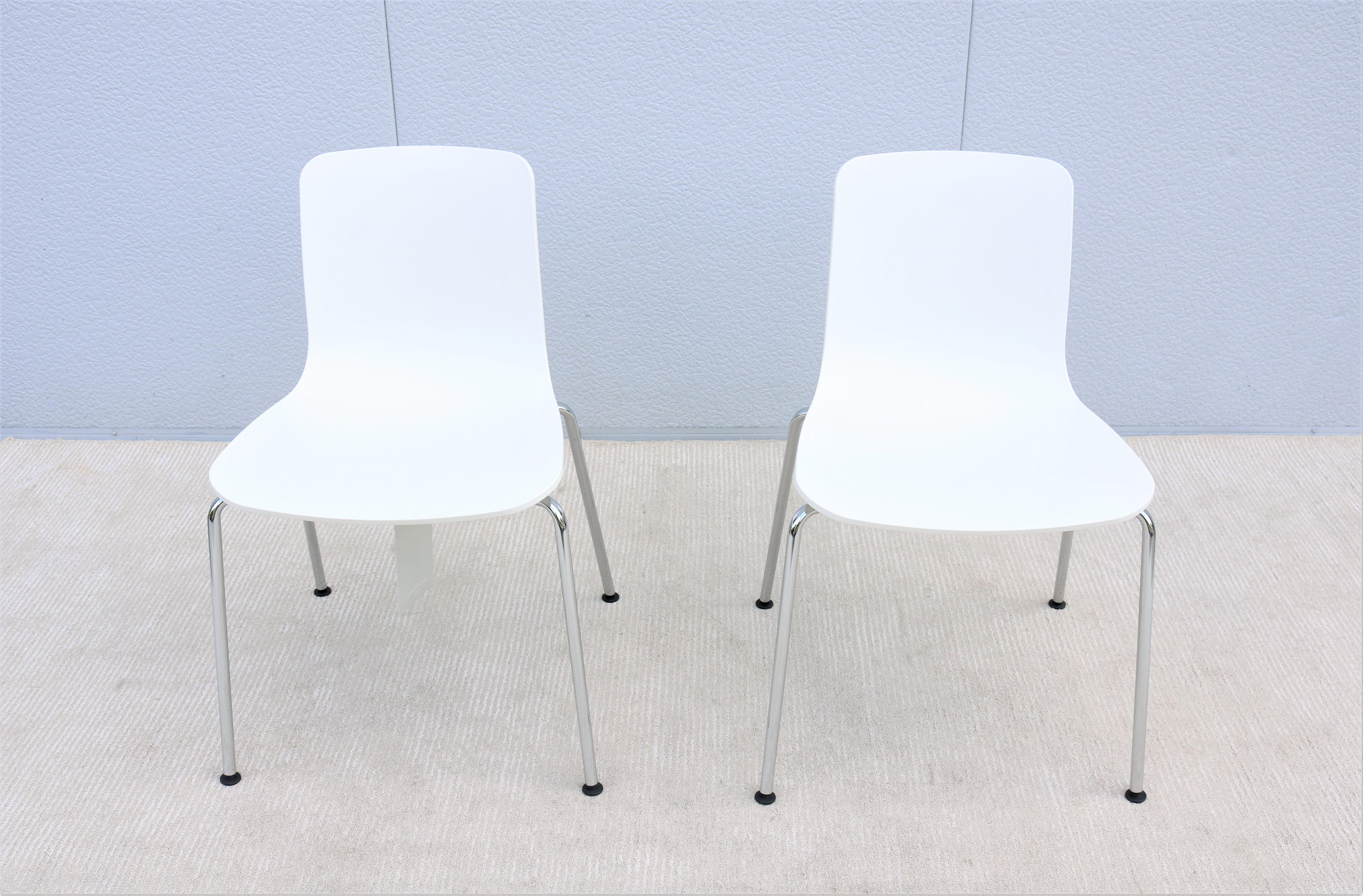 Modern Italy Jasper Morrison for Vitra HAL Tube Stackable Dining Chairs - a Pair For Sale 2