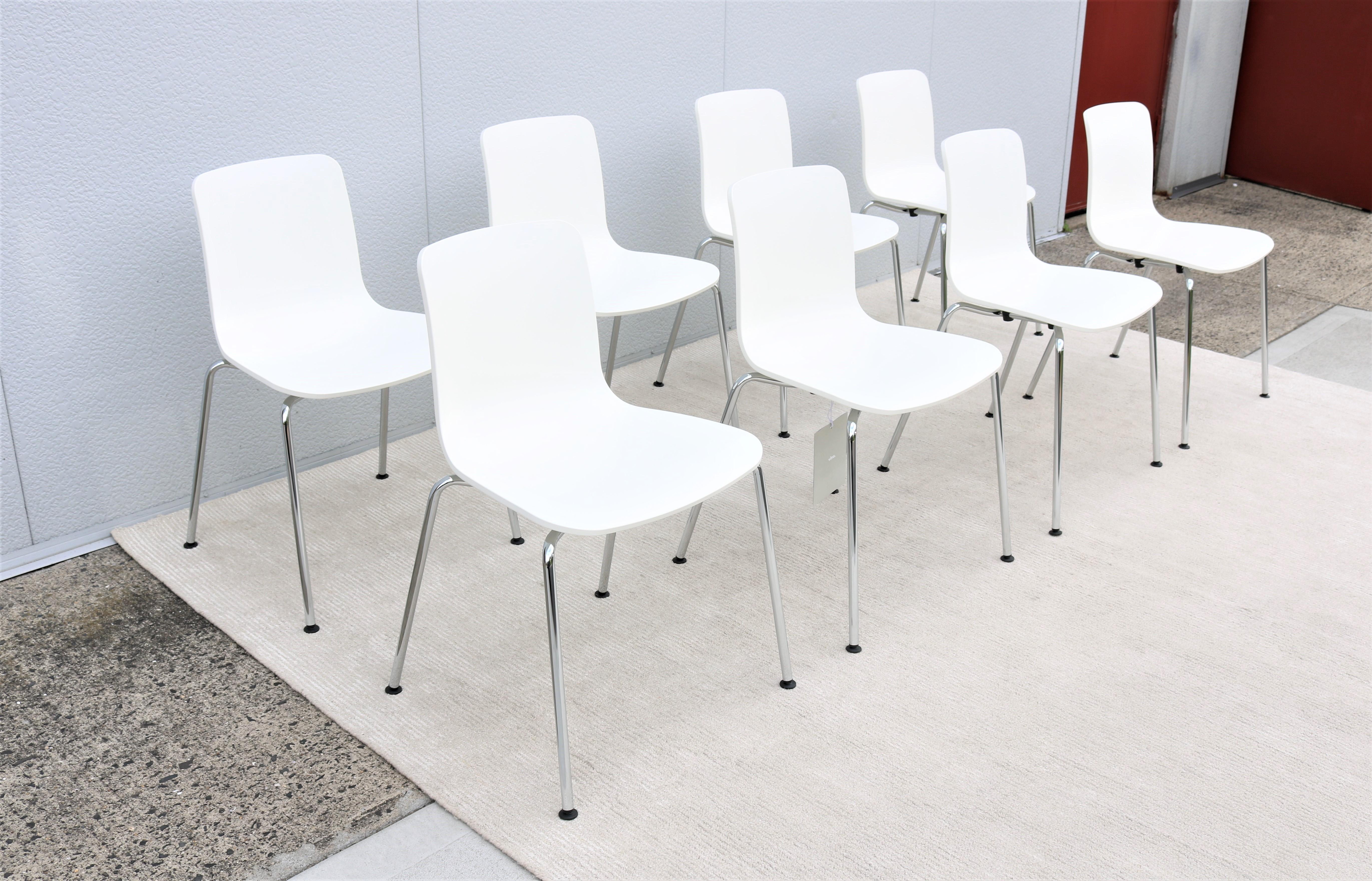 Modern Italy Jasper Morrison for Vitra HAL Tube Stackable Dining Chairs Set of 8 For Sale 5