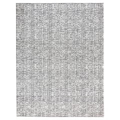 Tapis moderne ivoire et gris noué à la main 12'2''x15'9''